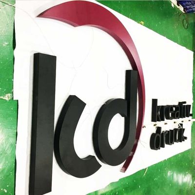 Fasada budynku 3d podświetlany znak literowy 6500K