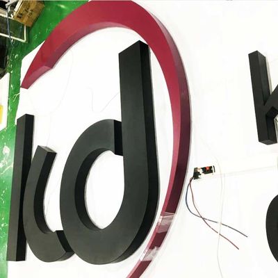 Fasada budynku 3d podświetlany znak literowy 6500K