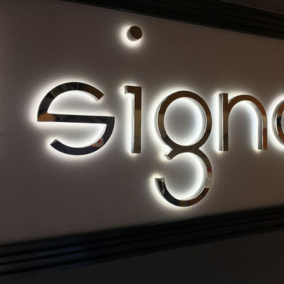 20-120mm Znaki logo ze stali nierdzewnej Litery kanałów Podświetlany UL