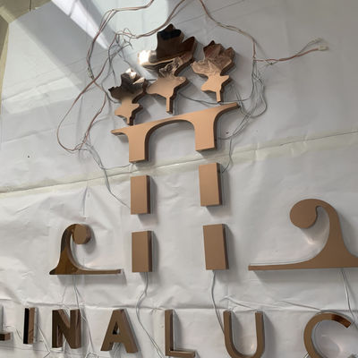 OEM Podświetlane Oświetlone Litery Kanałowe Podświetlane Lustro Polskie