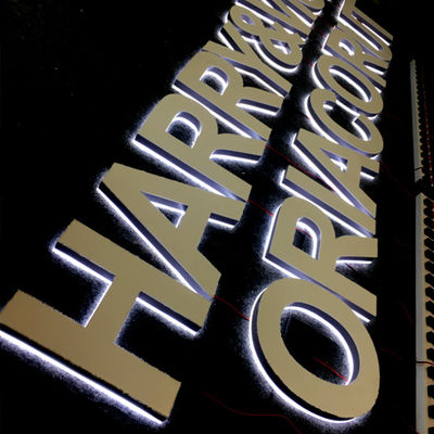 Restauracja Podświetlany znak listowy 2-20 cm Głębokość Akrylowa tablica z podświetleniem LED