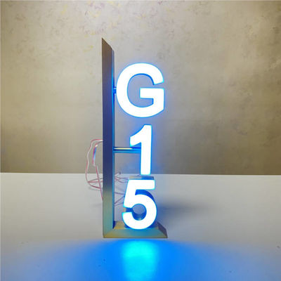 Złoty Lustro Numer Domu Znak Tablice Numerów Drzwi Hotelu DC12V