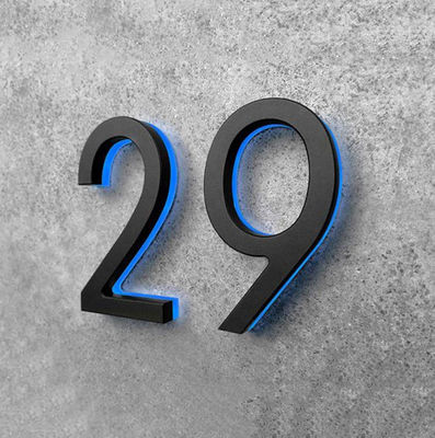 Złoty Lustro Numer Domu Znak Tablice Numerów Drzwi Hotelu DC12V