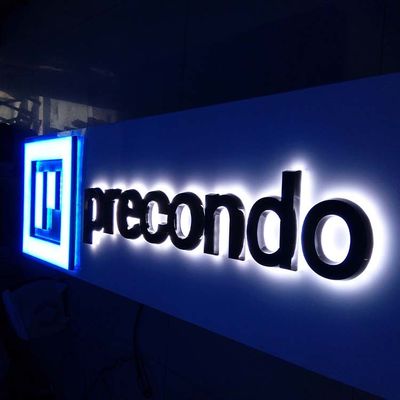 Shopfront Półprzezroczyste akrylowe podświetlane litery Znaki 40cm dla firm