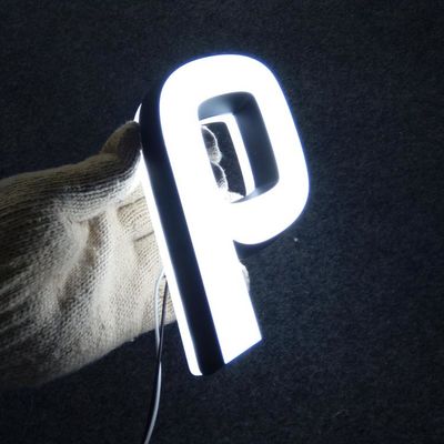 Podwójne twarze Oświetlenie LED Akrylowe litery Napis ze stali nierdzewnej Oznakowanie AC110V-240V