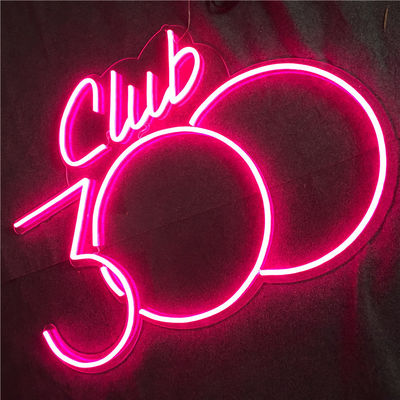 Akrylowy neon LED do montażu na ścianie Różowy neonowy znak świetlny 12VDC