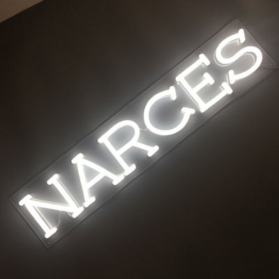 UL przezroczyste akrylowe tylne litery neonowe na ścianę o długości 62 cm