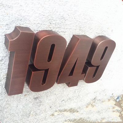 Steel House Vintage Metalowe litery i cyfry Znaki Anti Acid UL