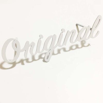 Płaskie cięcie białą farbą Metalowy znak listowy Szczotkowany napis SS304 Channel Letter Signage