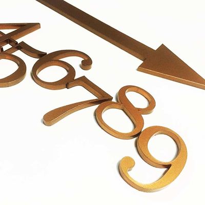 Płaski wycięty akrylowy znak literowy Solidne akrylowe znaki numeryczne CE ROHS