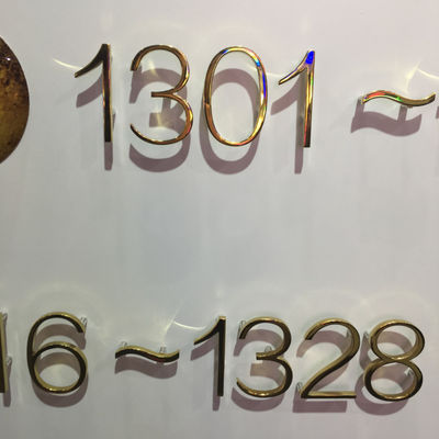 Podświetlane metalowe tabliczki adresowe ze stali nierdzewnej 304 Mocowanie śrubowe