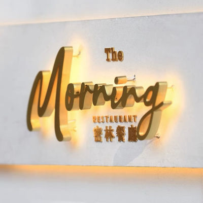 Metalowe logo i napis Storefront Sign 12VDC Laser Cut