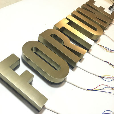 Zewnętrzne podświetlane 3d Halo Litery naścienne UL