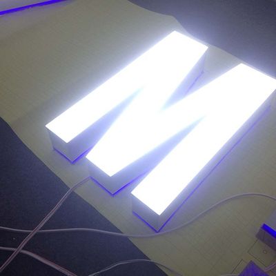 Uchwyt ścienny 3-5mm akrylowy znak sklepowy Przednie podświetlane litery kanałów do sklepów