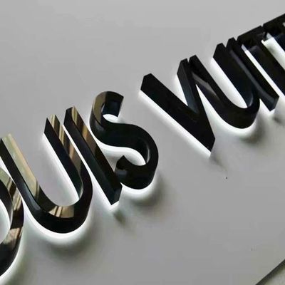 Metalowe odwrócone znaki literowe kanału Giant Light Up Letter OEM ODM