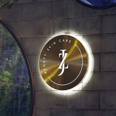 Metalowe okrągłe pudełko ze stali nierdzewnej Led Light Box Niestandardowe logo 3d podświetlane