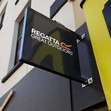 HIGHSPAN Okrągły zewnętrzny znak świetlny Box Street Business Lightbox szyld