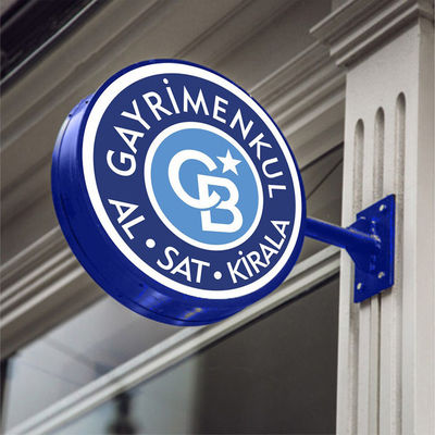 UL Okrągły Znak Lightbox Znak Sklep Wystrój Ostrze