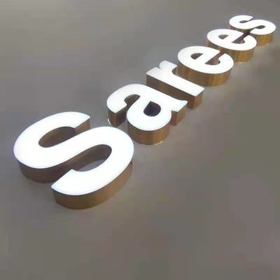 Podświetlane metalowe litery Znak sklepowy o grubości 10 cm Wystrój sklepu