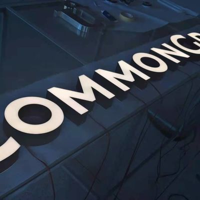 3d litery ze stali nierdzewnej Logo znak Led Business Shopfront Signage CE ROHS