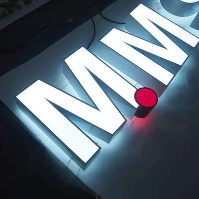 3d litery ze stali nierdzewnej Logo znak Led Business Shopfront Signage CE ROHS