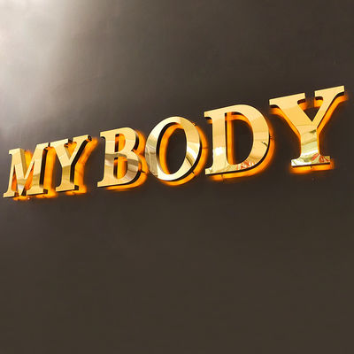 Metalowy podświetlany znak sklepowy 3d o grubości 5-20 cm