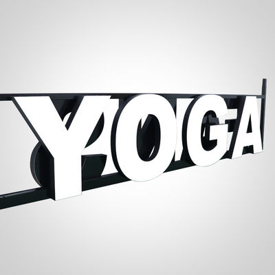 Yoga Store Restaurant Sign Board Led Channel Letter z metalową bieżnią