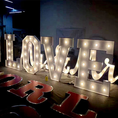 Żarówka Led 3ft 4ft Marquee Letter Sign Ślubne listy miłosne