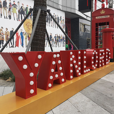 Zewnętrzne podświetlane litery Giant Marquee Litery Galwanizacja