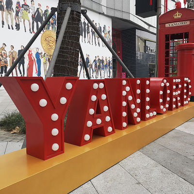 Zewnętrzne podświetlane litery Giant Marquee Litery Galwanizacja