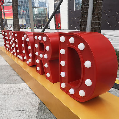 Zewnętrzne podświetlane litery Giant Marquee Litery Galwanizacja