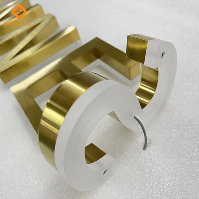 Podświetlana tablica ze stali nierdzewnej 12VDC dla nazwy firmy w sklepie