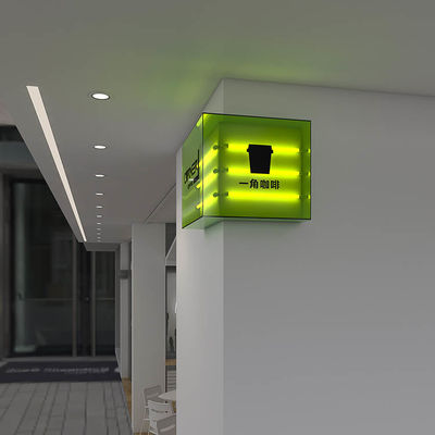 Akrylowa kierunkowa Led kawiarnia znak budynku Light Box wodoodporna