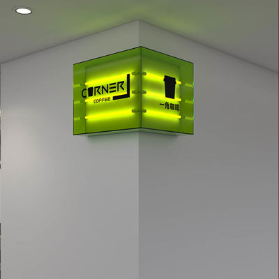 Akrylowa kierunkowa Led kawiarnia znak budynku Light Box wodoodporna
