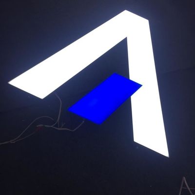 Niestandardowe logo 3d Led Storefront Znak Galwanizacja ze stali nierdzewnej