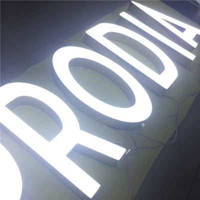 Zewnętrzne niestandardowe laserowo wycinane metalowe znaki logo Świecąca tablica szyldowa HIGHSPAN