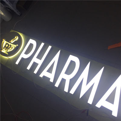 Zewnętrzne niestandardowe laserowo wycinane metalowe znaki logo Świecąca tablica szyldowa HIGHSPAN