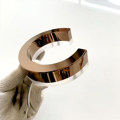 Oświetlenie zewnętrzne 3d znak listowy akrylowy napis Signage 304 # stal nierdzewna 3 cm