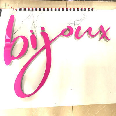 ODM Building Cursive Letters 3d list znak Metal Illumianted Board akryl