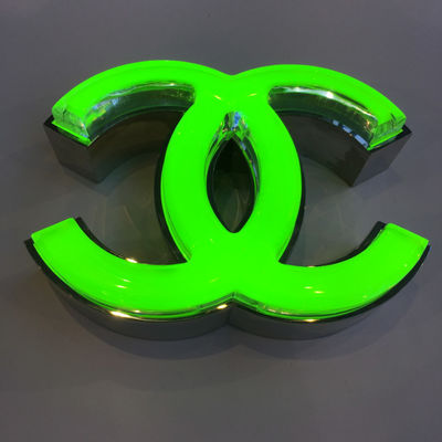 Wodoodporny znak alfabetu 3D Metal podświetlany 60 Hz