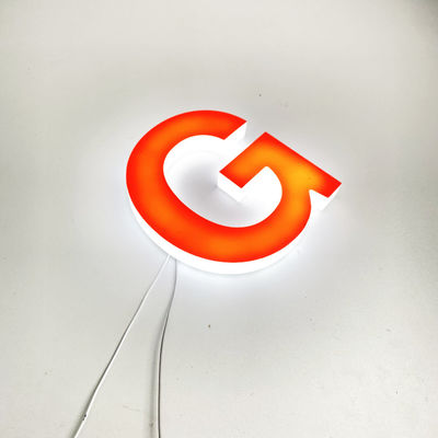 Przednie podświetlane tablica z literami 3D Oświetlenie całego ciała