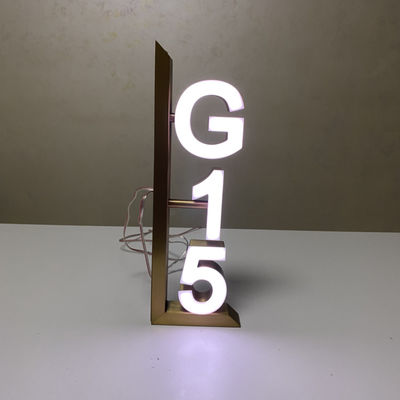 Oświetlone litery ze stali nierdzewnej 304 Metalowe tabliczki adresowe polerowane szczotkowane