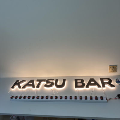 Czarna powłoka 3D podświetlane oznakowanie Znaki logo ze stali nierdzewnej HIGHSPAN