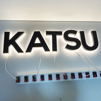 Czarna powłoka 3D podświetlane oznakowanie Znaki logo ze stali nierdzewnej HIGHSPAN