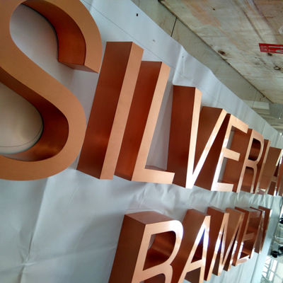 OEM Design Shop Logo Miedziane litery Znaki płaskie od 10 cm do 100 cm wysokości